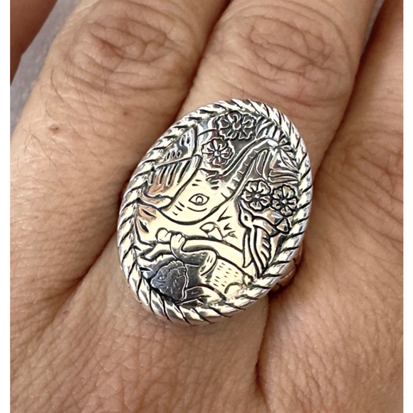 JAI Sterling Silver 925 Heritage Statement Ring, size 6 - Picture 7 of 10